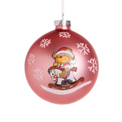 Pink Rocking Horse Christmas Bauble Whole product