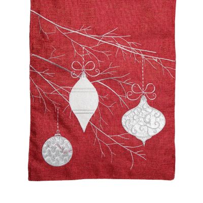 Red Bauble Christmas Table Runner