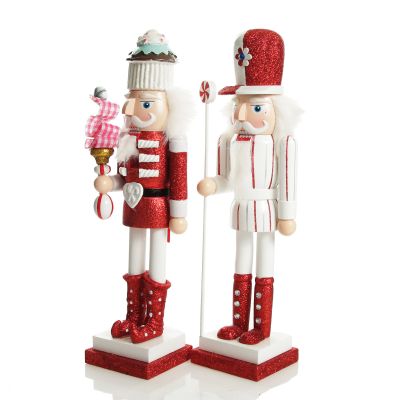 Red Jacket Peppermint Candy Wooden Nutcracker - Extra Large