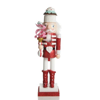 Red Jacket Peppermint Candy Wooden Nutcracker - Extra Large