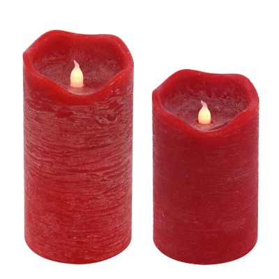 Red Melted Look Flameless LED Candle