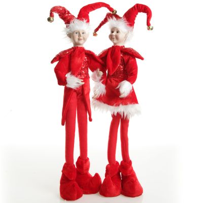 Red Elf Standing Christmas Ornament