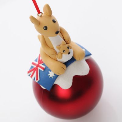Personalised Kangaroo Christmas Character Bauble