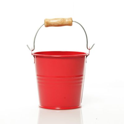 Tin Bucket Red