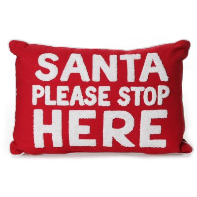 Santa Please Stop Here Cushion Cover whole product