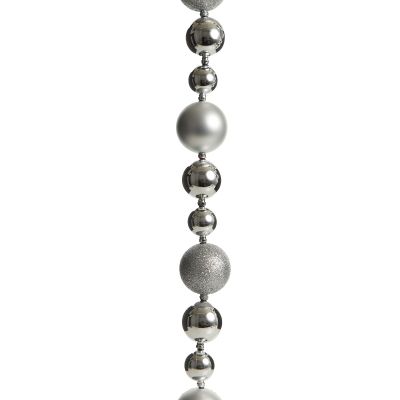 Silver Bauble Christmas Garland