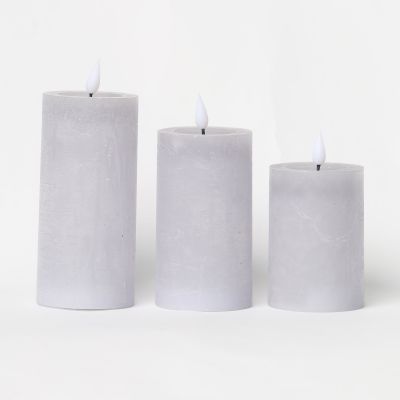 Silver Flameless LED Candle 