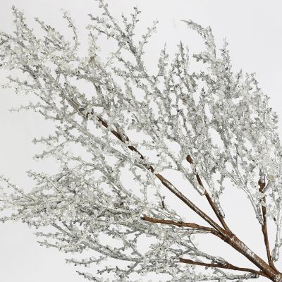 Silver Icicle Branch Christmas Spray