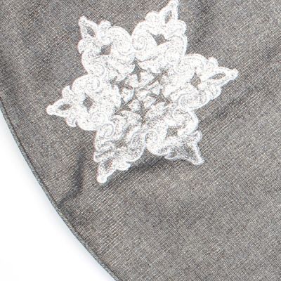 Silver Snowflake Tree Skirt 