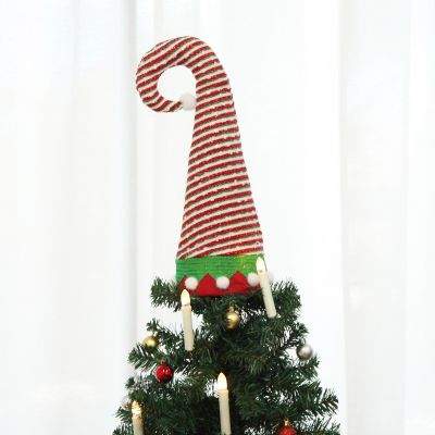 Striped Elf Hat Tree Topper