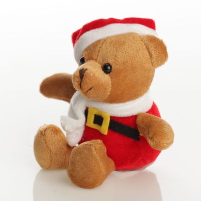 Plush Teddy in Santa Suit
