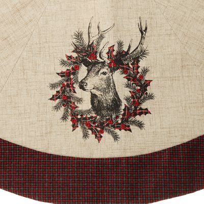 Vintage Reindeer Christmas Tree Skirt