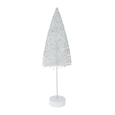 White Bristle Christmas Table Top Tree