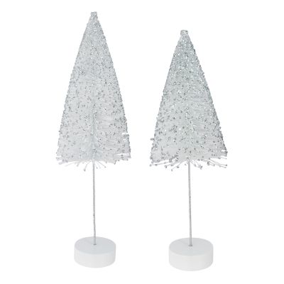 White Bristle Christmas Table Top Tree