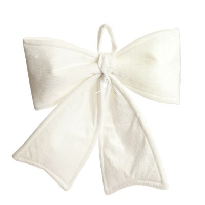White Padded Fabric Bow