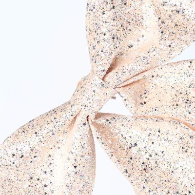 Pale Pink Glitter Christmas Bow