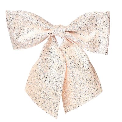 Pale Pink Glitter Christmas Bow