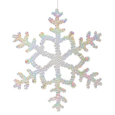 Iridescent Snowflake Hanging Tree Decoration