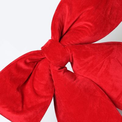 Large Red Velvet Christmas Bow