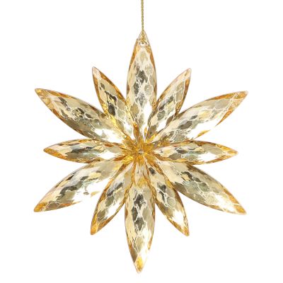 Gold Acrylic Snowflake Tree Decoration 