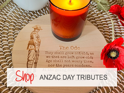 Shop Personalised ANZAC Tributes