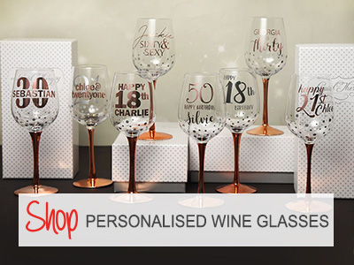 Shop Personalised Wine Glasses