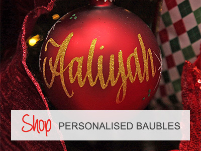 Shop Personalised Christmas Baubles