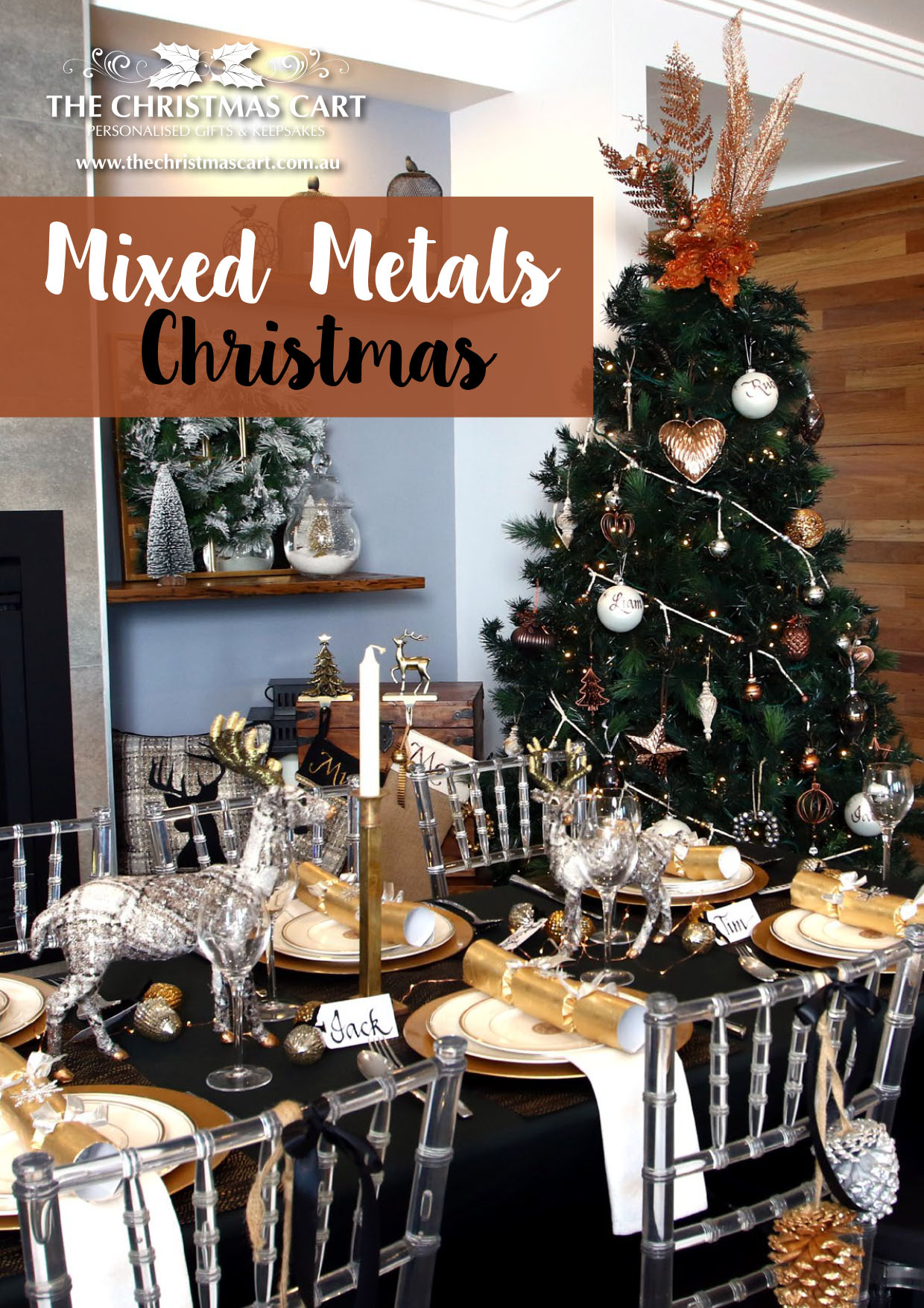 Mixed Metals Christmas Decorating Lookbook