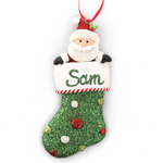 Christmas Santa Stocking Ornament
